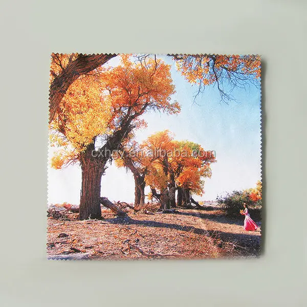 Салфетка для чистки ювелирных изделий, салфетка для чистки стекол из микрофибры с сублимационной печатью и логотипом на заказ