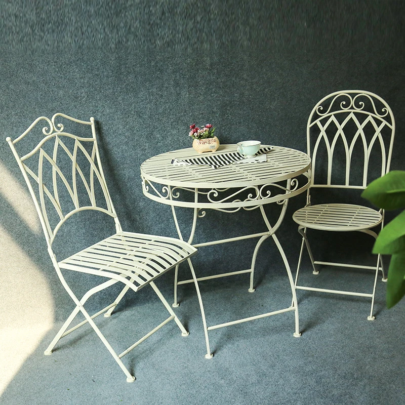 
Best Sale Gothic Design Folding High Quality Bistro Dinning Garden Table Set 