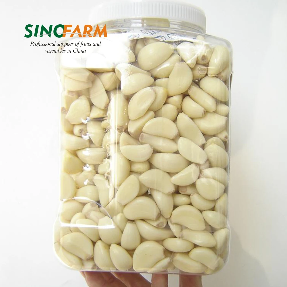 Nitrogen packed peeled garlic in jar with competitive price