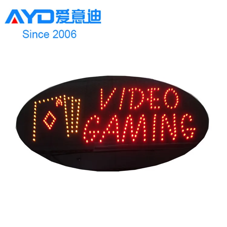 Acrylic LED Letter Sign Flasher Advertising Light Boxes Video Gaming LED Moving Sign Factory Supplier