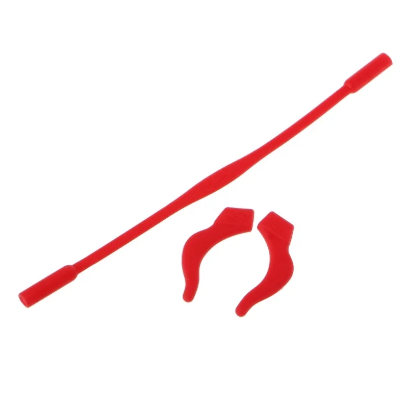 Anti-Slip Sports Elastic Silicone Glasses Strap with Ear Grip Hooks Kit for Kids Baby Safety Eyeglass Holder Eyewear Retainer