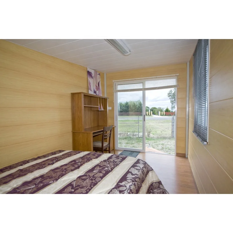 Portable mobile trailer container house with PVC external wall plate