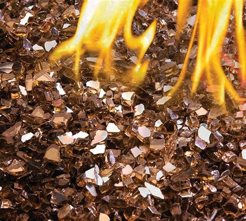 Медные Светоотражающие огнестойкие стеклянные Nuggets Fire Glass