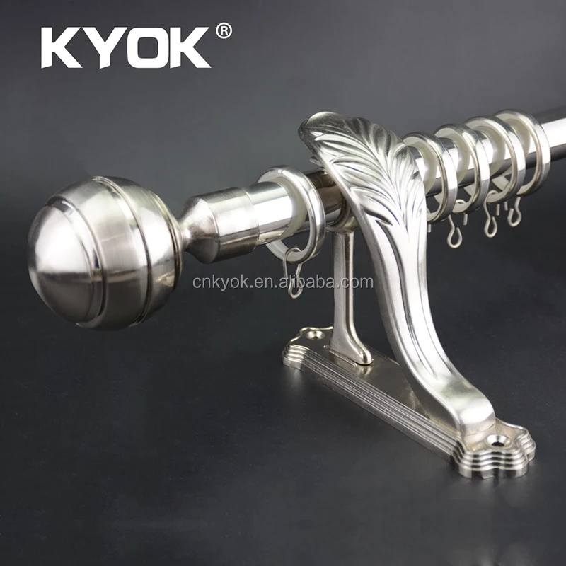 Retail New Design Stainless Steel Curtain Rod, Plating Quality, Exquisite Curtain Rod Set