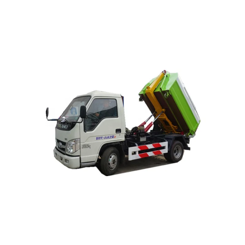 Environmental protection arm garbage transfer vehicle 5ton mini container Sanitation garbage collector truck