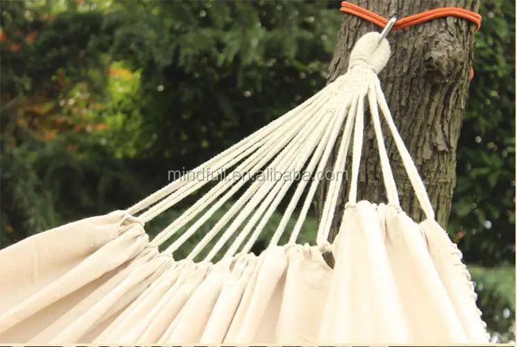 Wholesale High-grade Custom Linen Cotton Outdoor Camping Rocking Hammock with Macrame