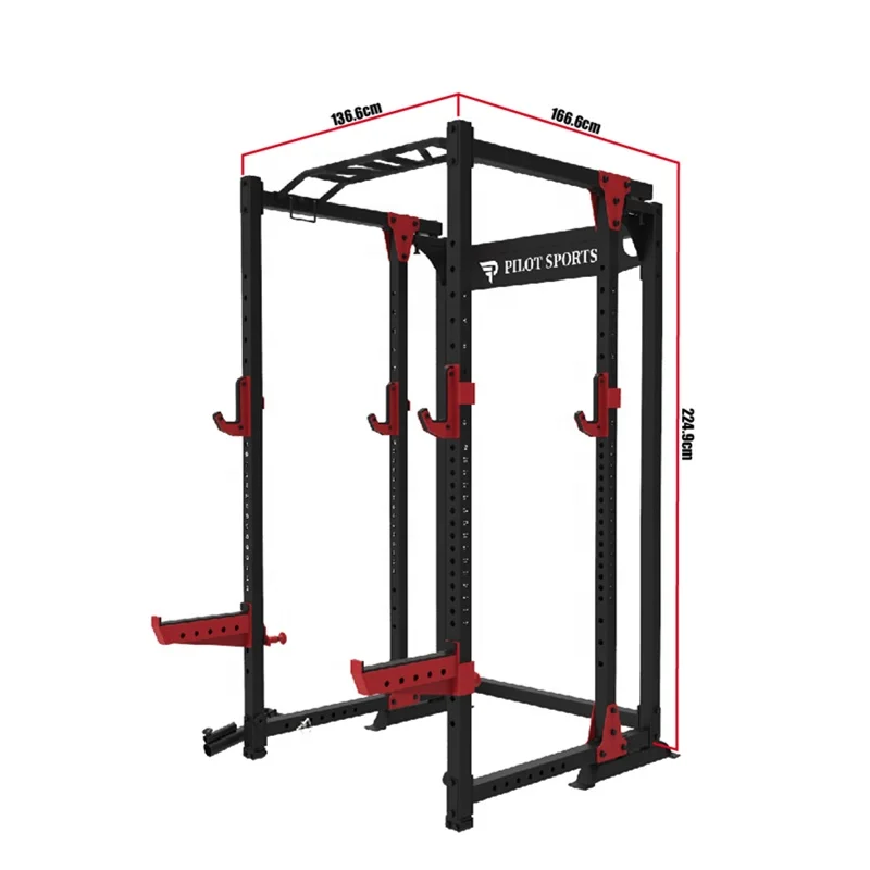 Gym equipment Pilot Sports Fitness Adjustable Folding Power Rack Cage