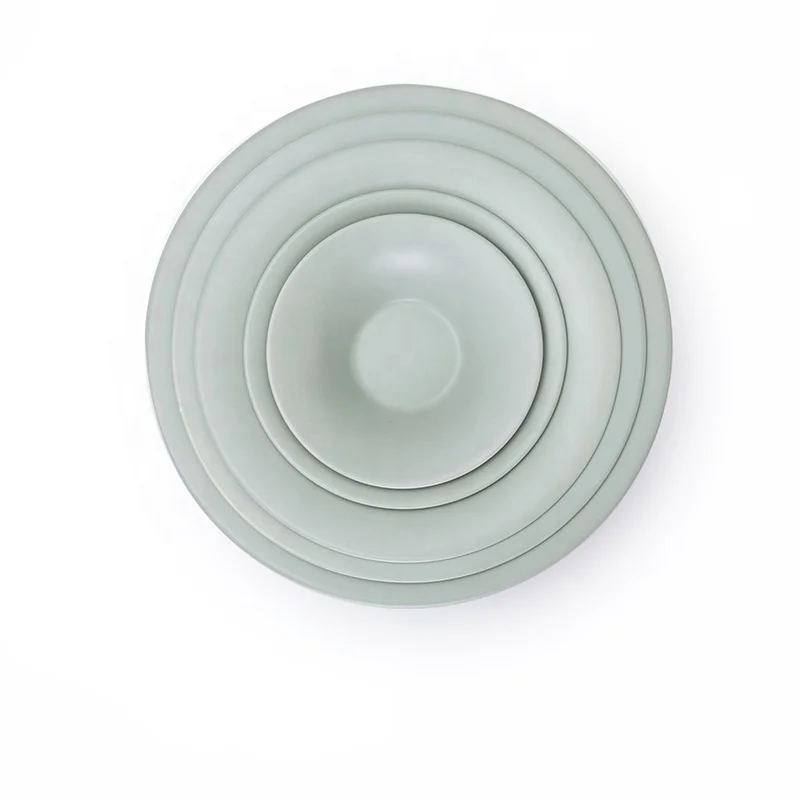 Green matte glazed porcelain tableware special dinnerware in market hotel restaurant ceramics dinnerware sets