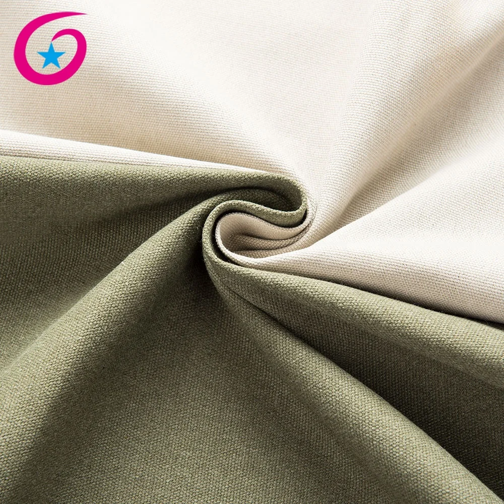 
Cotton Polyester Recycled Pigment Dye 12oz Washed Canvas Fabric 