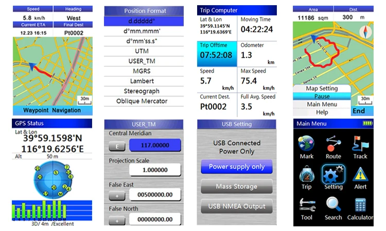 Портативный ручной GPS-навигатор высокого разрешения BHCnav NAVA 400 для расчета