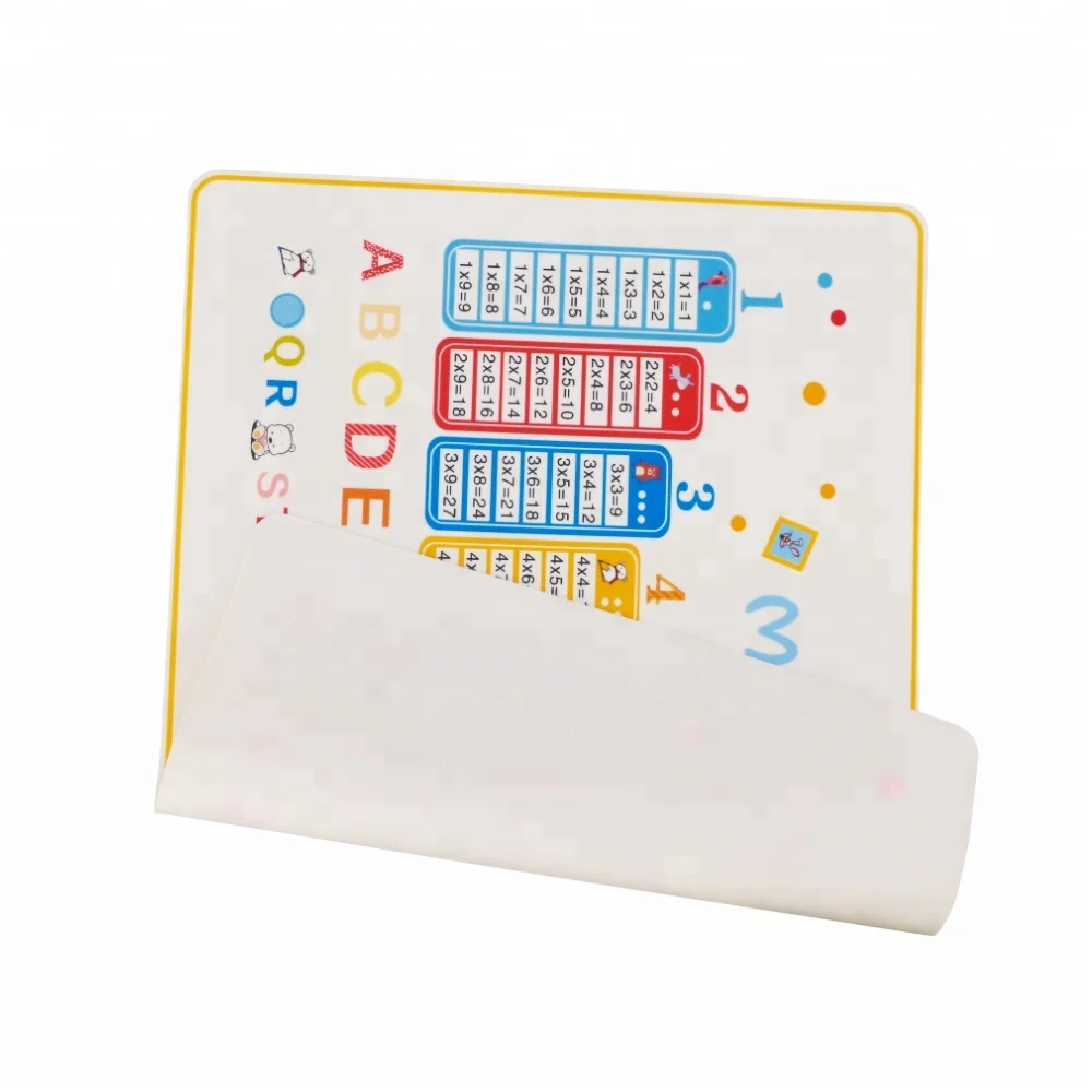 Customize Printing Silicone Kids Alphabet Placemats Educational Waterproof Nonstick Nonslip Baking Mat Table Mat