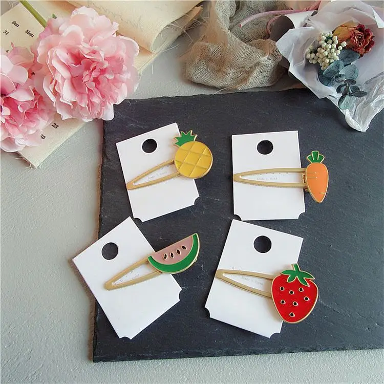 
Women Fashion Metal Summer Season Hair Clips Hair Accessories Fruit Shape Cute Hair Clip 