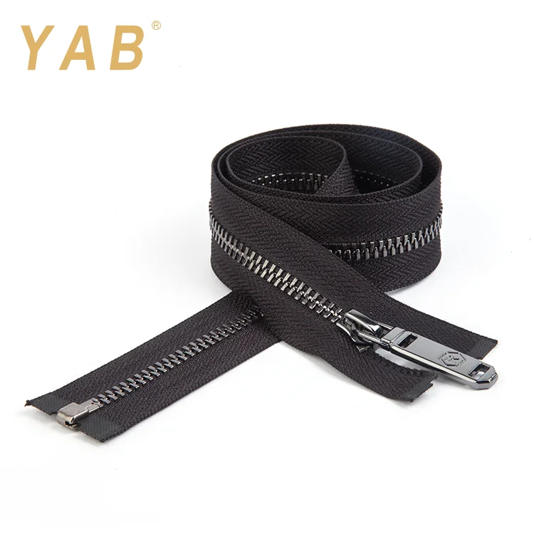 Factory Decorative Auto Lock 5# Jacket Aluminum Zip Zipper For Garment And Home Textile