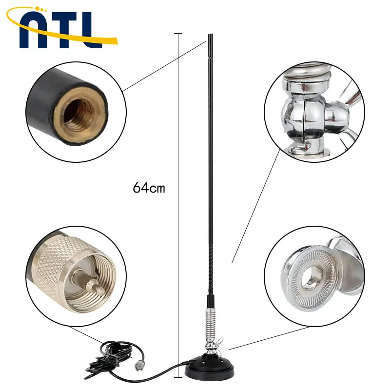 
Hard Base Magnetic 27MHz Mobile Car Radio Universal Cheap External CB Truck Antenna 