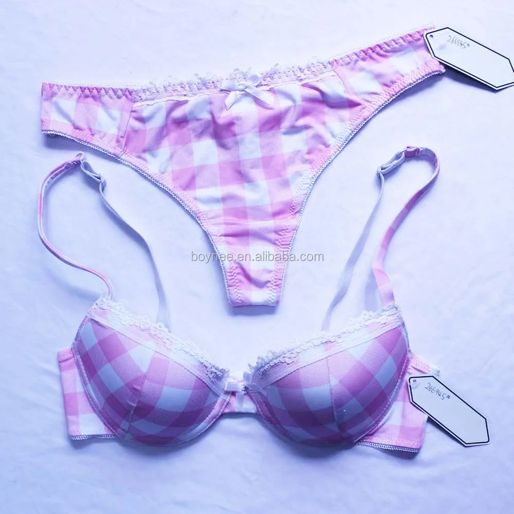 Young Lady Sexy Girls China Photos Bra Panty Set For Female Underwear
