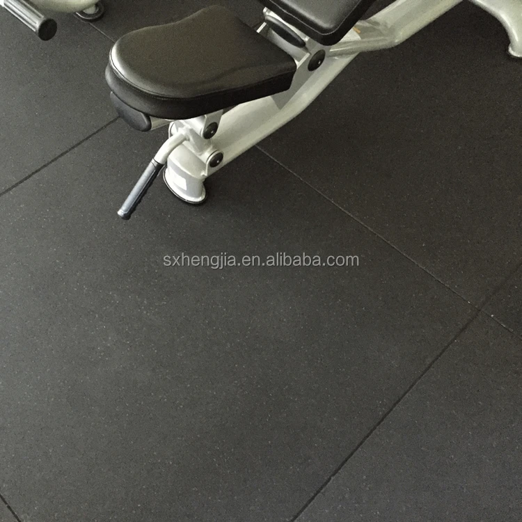 1m x 1m Black Rubber Floor Tile Gym Flooring Mat