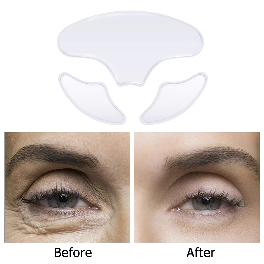 Reusable Anti Wrinkle Face Pads for Eyes and Brows Silicone Invisible Pad Anti-aging Prevent Face Wrinkle