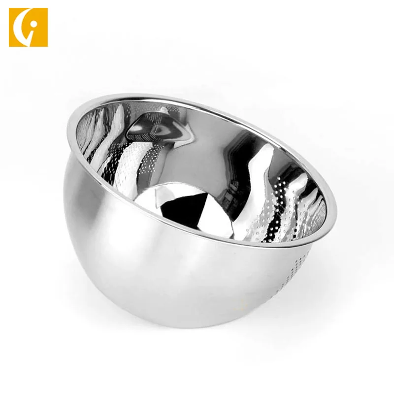 
304 Stainless steel Rice sieve Household kitchen supplies Rice pan Drainage basket 