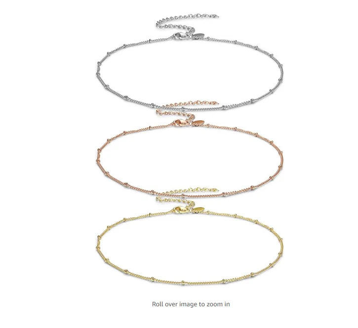 Minimalist Bolo Jewellery Delicate Gold Ball Chain Beaded Choker Necklace