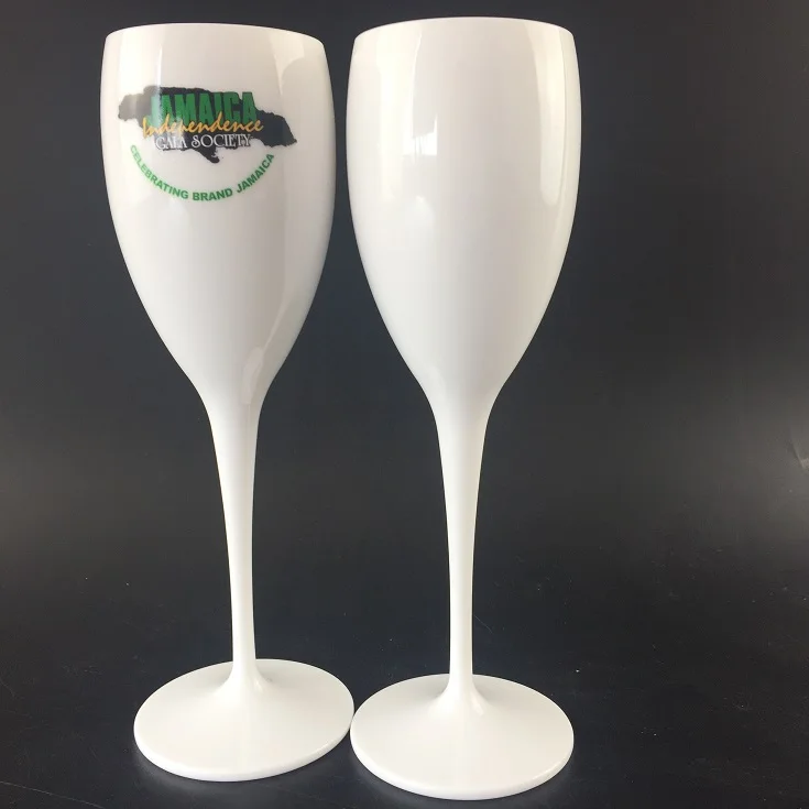 Шампанское флейты Небьющиеся Пластиковые Высокая четкость белый цвет