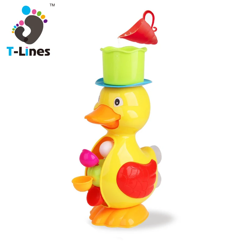 Baby bathtub toys waterfall toy plastic bath duck