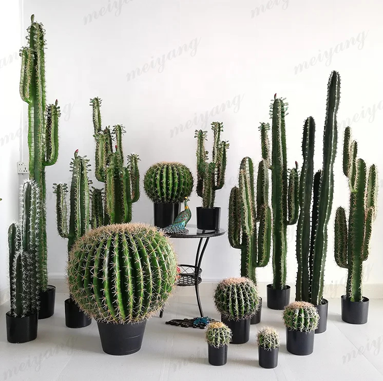 
TH 19 Artificial faux succulent round large cactus plant for indoor herb garden decoration  (60838781368)