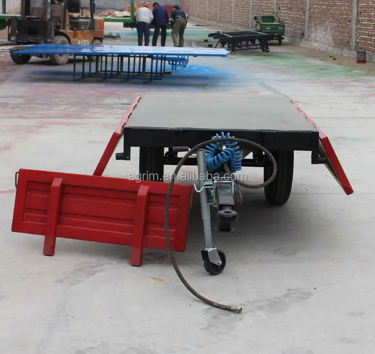 farm machine 2 ton single axle small farm tractor trailer
