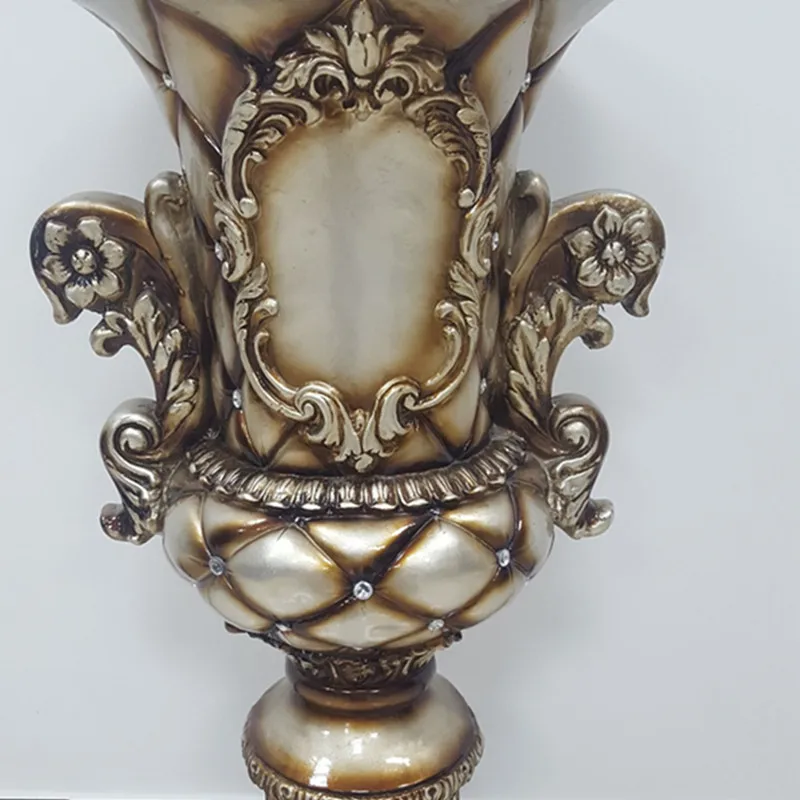 FRP 2019 New item Antique Bronze Fiberglass And Painted Vase For Flowers Pot