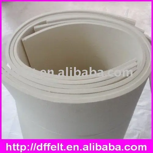thick white wool felt