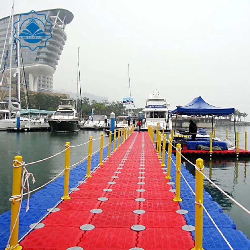 marine supplies Blue use HDPE plastic Multifunction Small pontoon Cube modular jet ski floating dock make in China