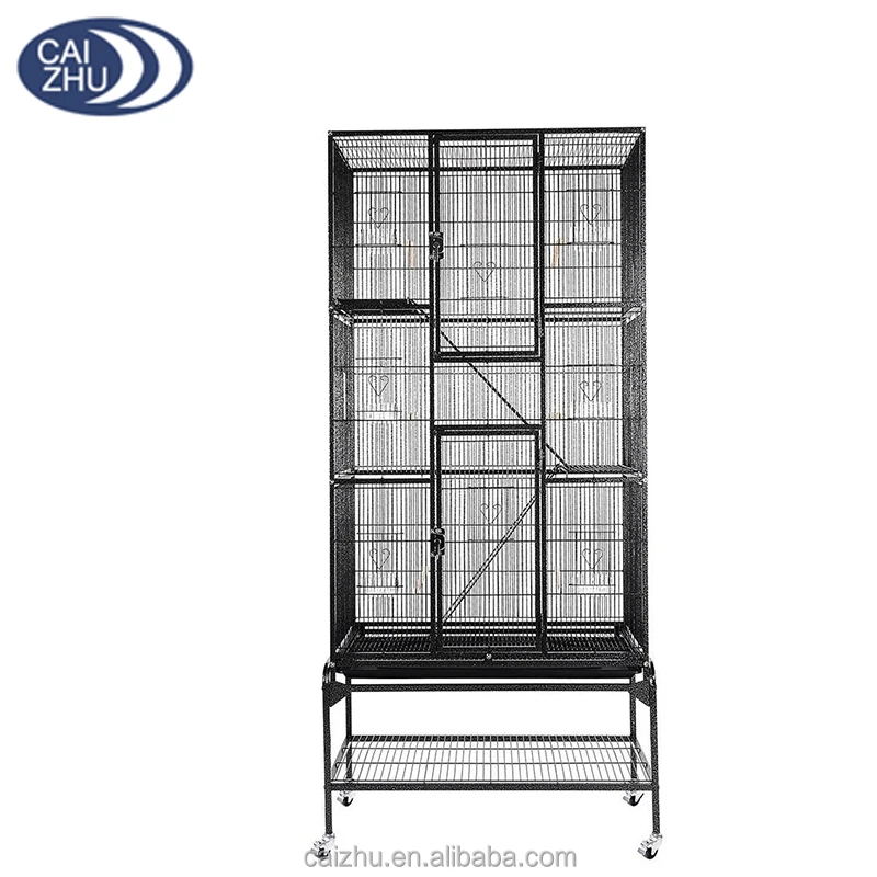 3 Layers Platform Chinchilla Sugar Glider Cockatiel Steel Cage Parrot Bird Cage Large