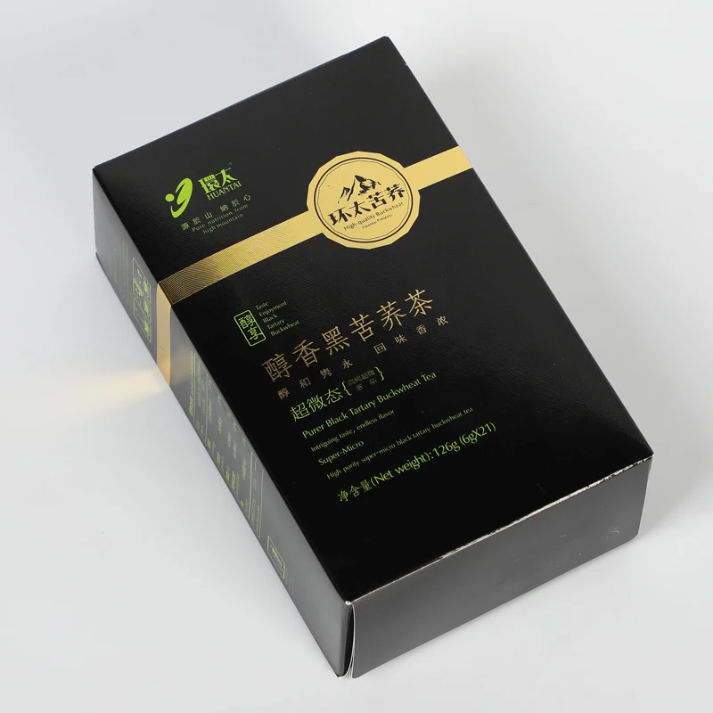 
126g Free Sample Sichuan huantai super-mirco Pure Black Tartary Buckwheat Tea diabetic food 