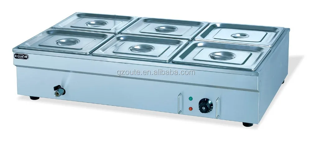 Wholesale Stainless Steel Electric Bain Marie With Glass (4-pans)