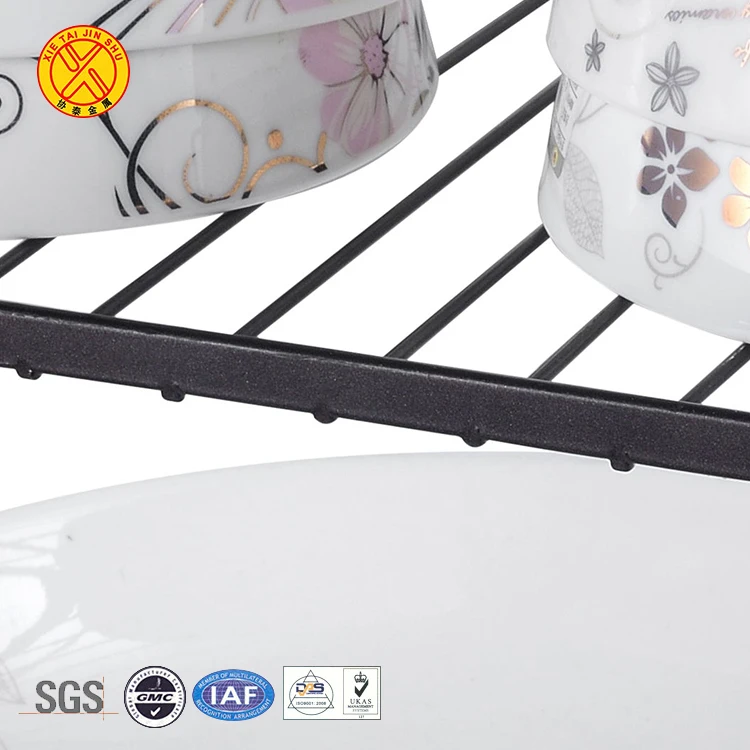 2021 Wholesale Dish Rack 304 Stainless Kitchen Dryer 2 Tier Wire Dish Rack