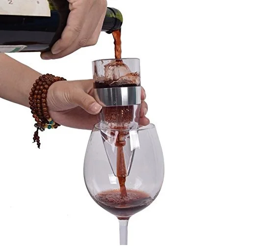 
WELLAND Wine Decanters - Professional Decanter with Stand and Travel Pouch - Efficiently Aerates Red Wines 