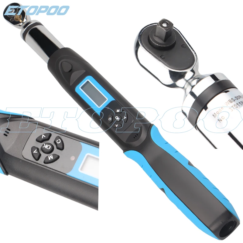 ETOPOO WBS-10C(1/4)with dataport Preset digital display torque wrench Hand Repair Tool for Car Motorcycle