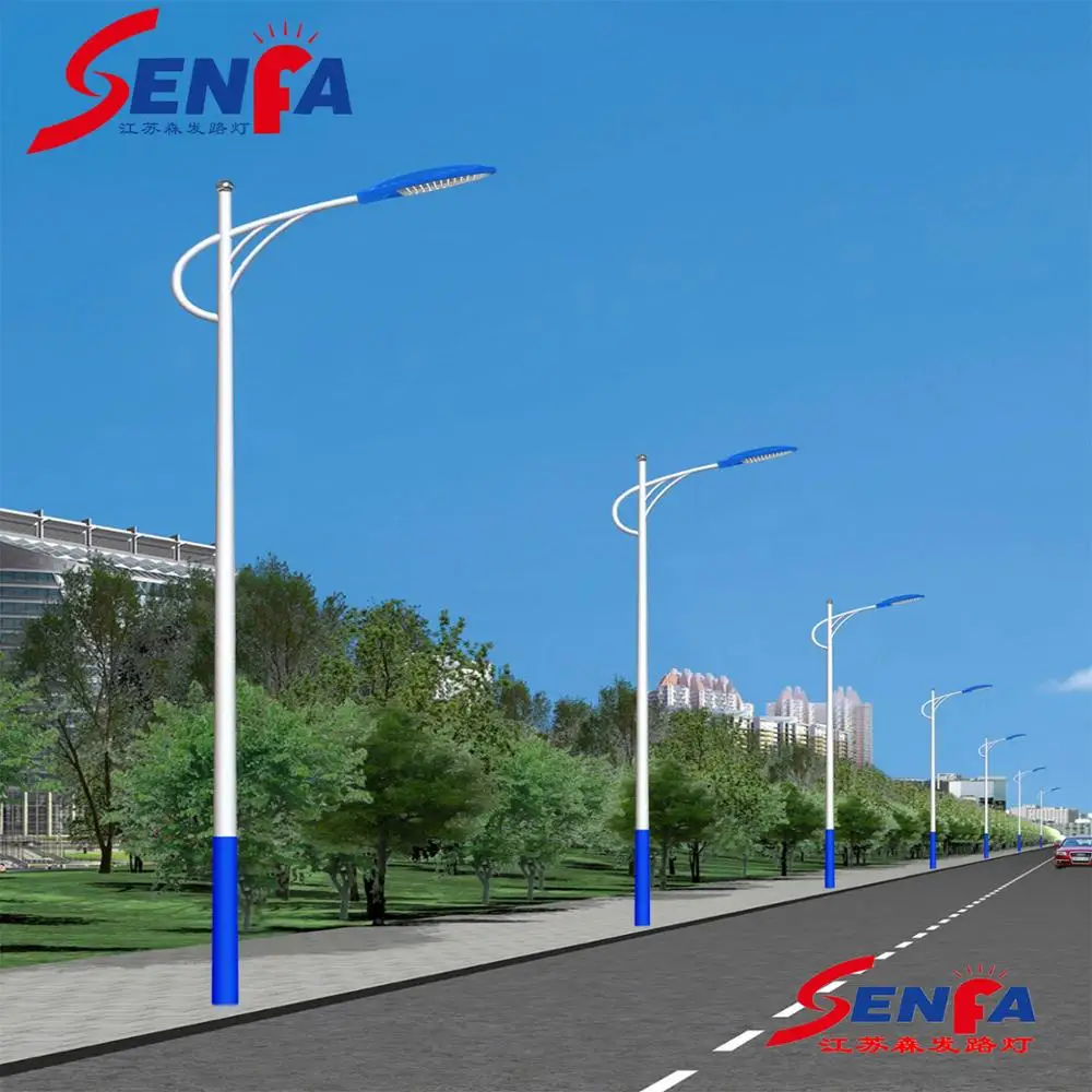 6 м оцинкованный уличный фонарь с одним рычагом и двойным рычагом