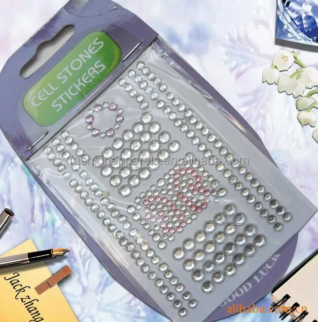 wholesale DIY self adhesive acrylic rhinestone sticker sheets