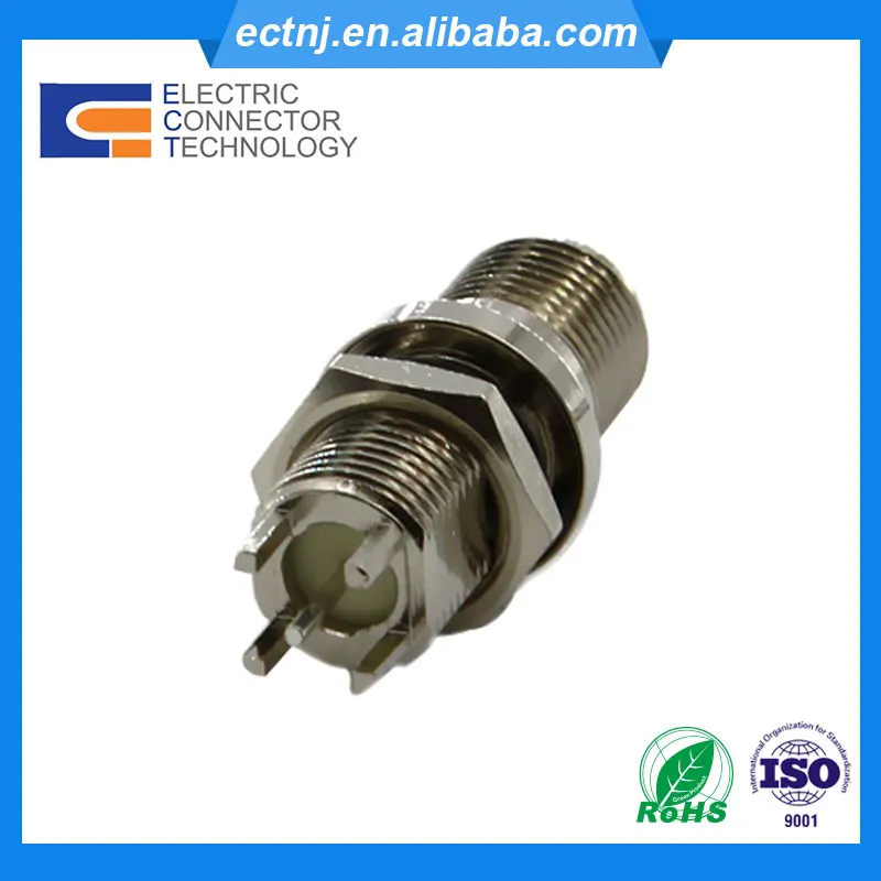 Female coaxial f type coaxial connector pcb layout