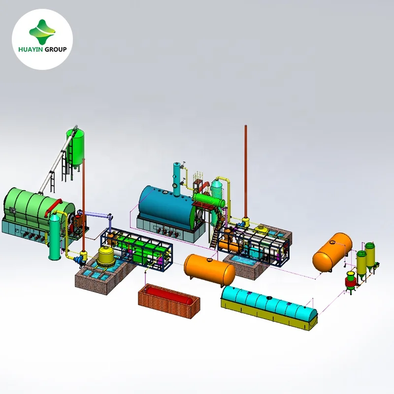 New technology Tyre Pyrolysis oil distillation plant to diesel in india