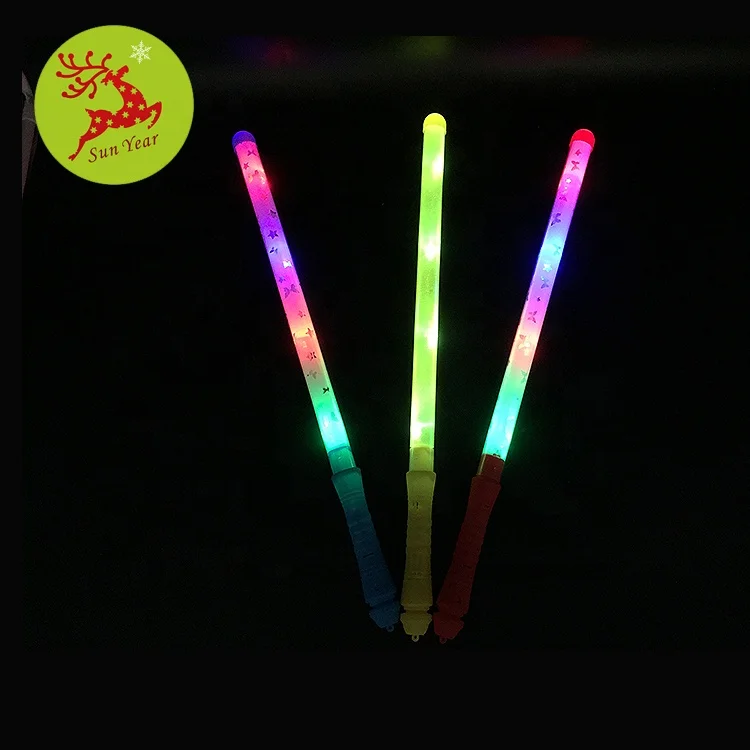 Custom logo grow led flashing light stick for concert party decoration