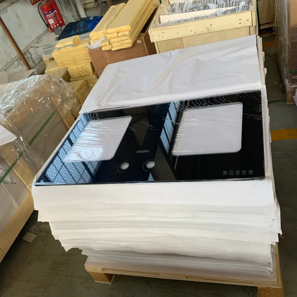 
8mm black color gas stove tempered glass 