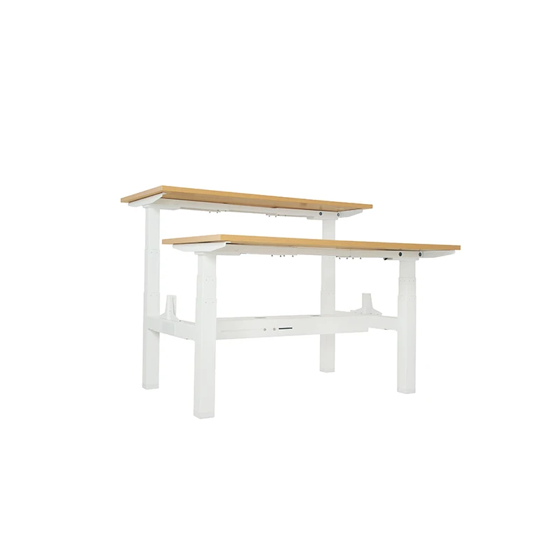 
2 people back to back D4 working furniture for office height adjustable lift lifting desk 