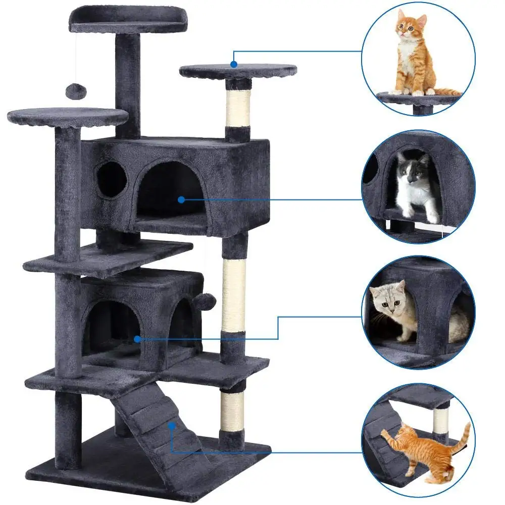 
Luxury Pet Products Cat Tree Scratching Sisal posts modern Cat Furniture 