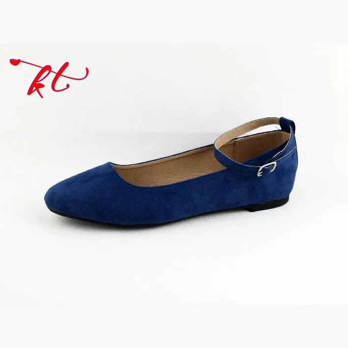 buckled up square toe cheap wholesale ladies flat shoes