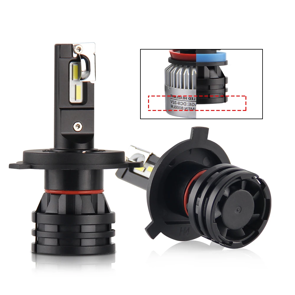 Manufacture Wholesale High Power Fanless M2 60W H1 H11 H13 9005 9006 9007 H4 H7 360 Light H4 Led Car Headlight