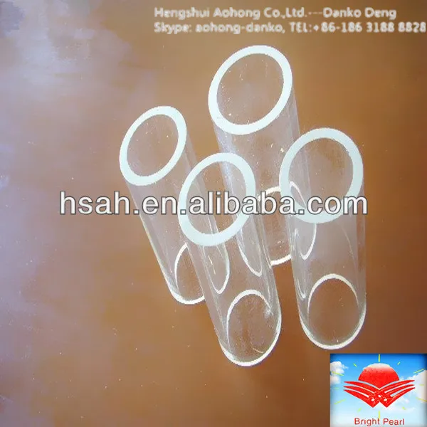 clear tempered borosilicate glass tubes