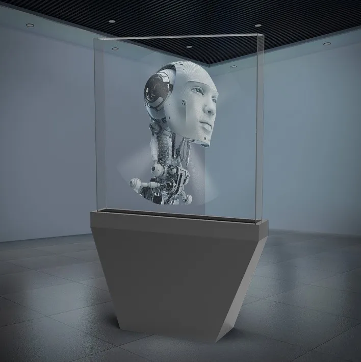 100cm Wifi 3D Hologram Fan with 4 Blades Windows APP Phones Supported Holographic Advertising Display 3D LED Fan