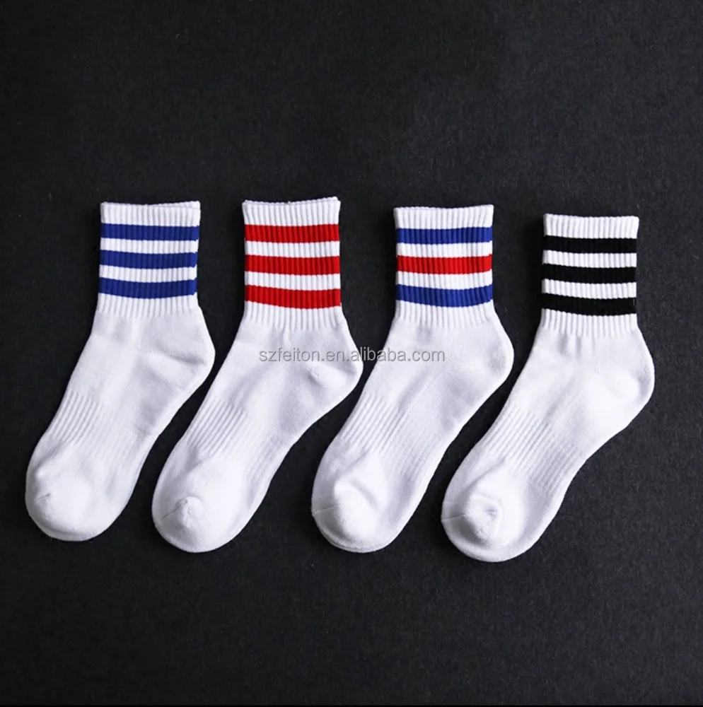 Custom logo white running tennis basketball men sports socks