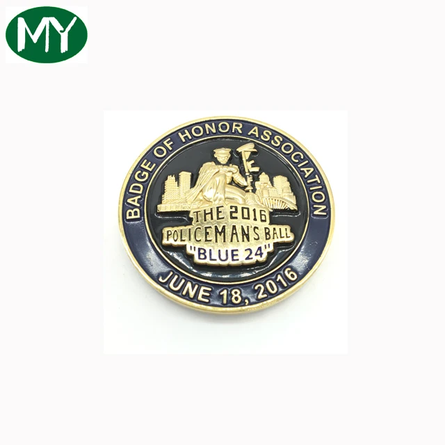 Factory free design custom antique gold challenge copy coins